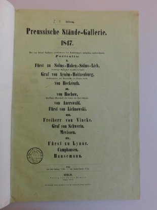 Preussische Stände-Gallerie. 1847.