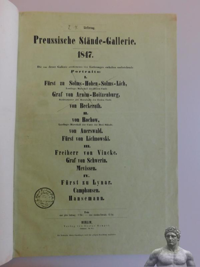 grafické album Preussische Stände-Gallerie. 1847.