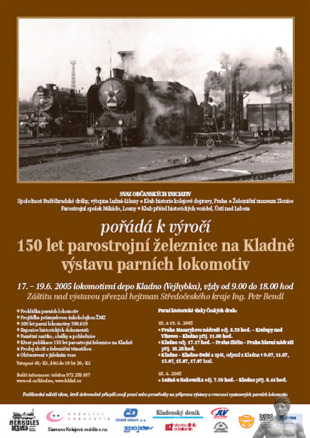 plakát; 130 let parostrojní železnice