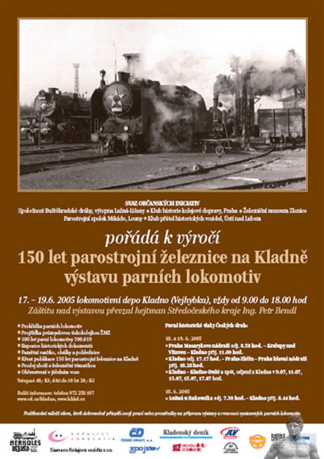plakát; 130 let parostrojní železnice